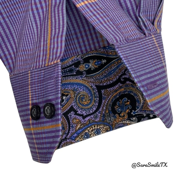 ALAN FLUSSER Colorful Plaid Long Sleeve Button Down Shirt - Picture 10 of 12